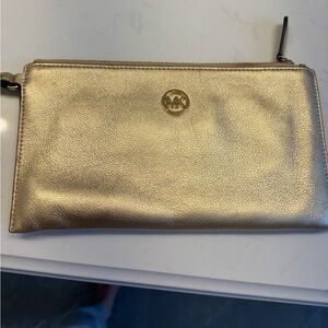 Michael Kors Metallic Gold Wristlet